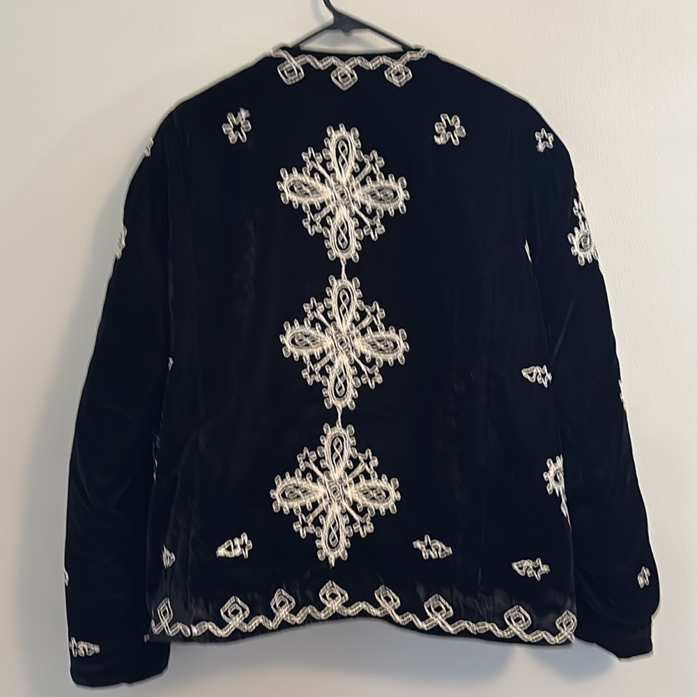 Free People Black Embroidered Jacket - Picture 3 of 4